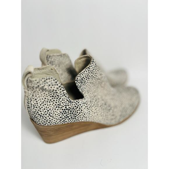 Suede Cheetah Print TOMS Sz 9 Womens Kallie Wedge Bootie Shoe Boot Boho - Picture 3 of 11